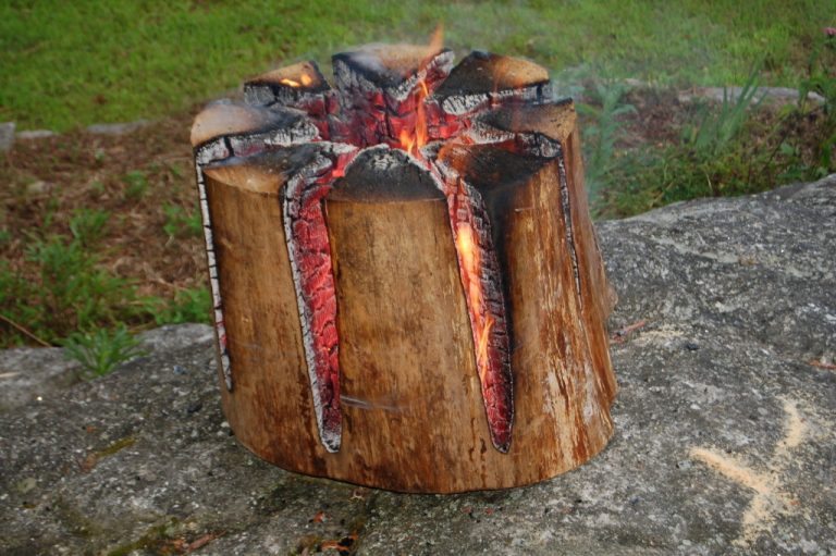 How to Make a Swedish Torch – All-Night Campfire with Only One Log